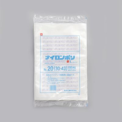 福助工業 福助 ナイロンポリ 新Lタイプ NO.20(30ー43) バラ100枚入 0985414 1袋(100枚) 690-2246（直送品）