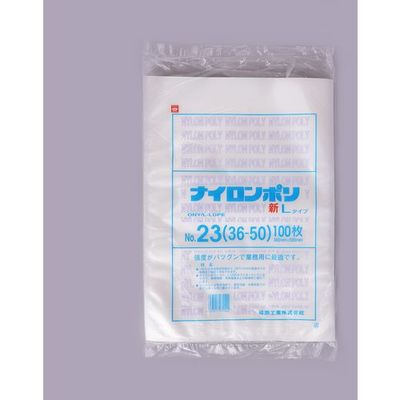 福助工業 福助 ナイロンポリ 新Lタイプ NO.23(36ー50) バラ100枚入 0985457 1袋(100枚) 690-2233（直送品）