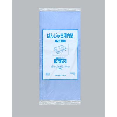 福助工業 福助 ばんじゅう用内袋 NO.110 ブルー バラ100枚入 0976326 1袋(100枚) 690-2237（直送品）
