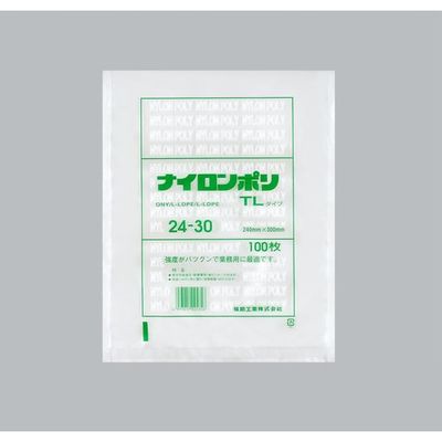 福助工業 福助 ナイロンポリ TLタイプ 24ー30 バラ100枚入 0983926 1袋(100枚) 690-2220（直送品）