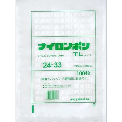 福助工業 福助 ナイロンポリ TLタイプ 24ー33 バラ100枚入 0983934 1袋(100枚) 690-2261（直送品）