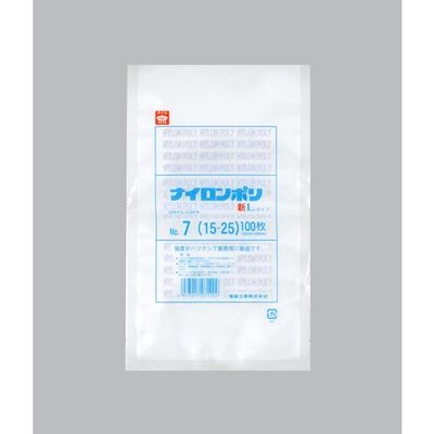 福助工業 福助 ナイロンポリ 新Lタイプ NO.7(15ー25) バラ100枚入 0985597 1袋(100枚) 690-2392（直送品）