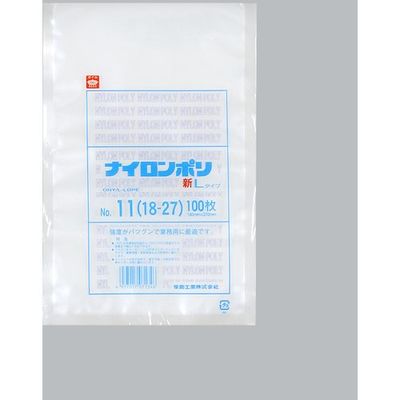 福助工業 福助 ナイロンポリ 新Lタイプ NO.11(18ー27) バラ100枚入 0985201 1袋(100枚) 690-2217（直送品）