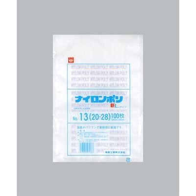 福助工業 福助 ナイロンポリ 新Lタイプ NO.13(20ー28) バラ100枚入 0985260 1袋(100枚) 690-2252（直送品）