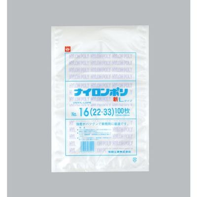 福助工業 福助 ナイロンポリ 新Lタイプ NO.16(22ー33) バラ100枚入 0985309 1袋(100枚) 690-2223（直送品）