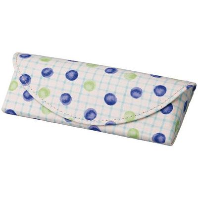 パール メガネケース HAー140 ドット/チェック BU 092923 1個 689-6039（直送品）