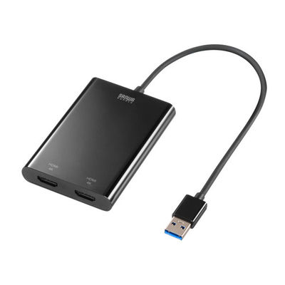 サンワサプライ  USB-HDMIディスプレイアダプタ(4K×2画面出力) USB-CVU3HD6（直送品）
