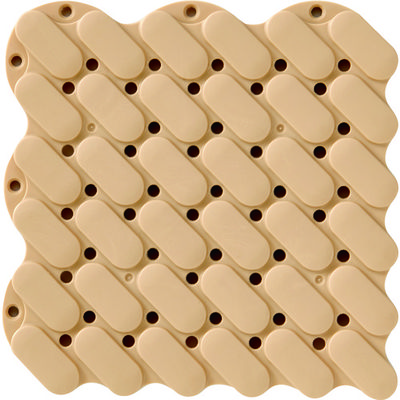 トラスコ中山 TRUSCO 抗菌・防炎ジョイントスノコ 素足用 ベージュ TJSS15-BE 1枚 207-8879（直送品）