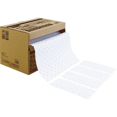 トラスコ中山 TRUSCO 油吸着シート 油専用 ミシン目入り ディスペンサー箱入り(1巻入) TCRZ-418 1箱(1巻)（直送品）