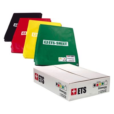 SIC ETSトリアージ用シート(収納袋付) 4色セット 25305200 4ショクカク1マイ(3.6X3.6M) 1組(4色x1枚)（直送品）
