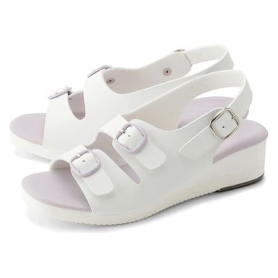 キクスイサンダル 2バックルサンダル 25343802 M KS-102(パープル) 1足　ナースサンダル（直送品）
