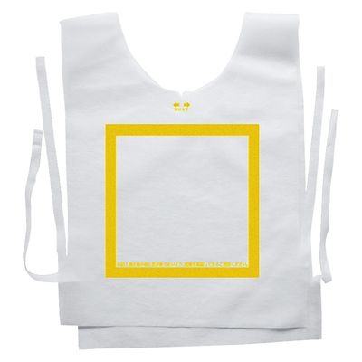 ナカネ 防災備蓄ベスト(避難所用) 避難所用 24383100 イエロー フリー(100マイイリ) 1箱(100入)（直送品）