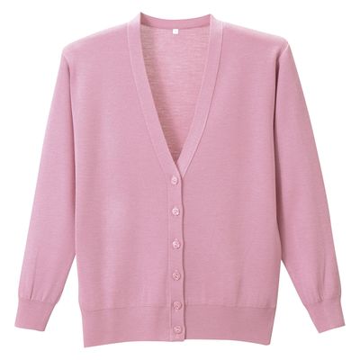ディーフェイズ 抗ピル長袖カーディガン 23756303 ローズピンク D-1001(LL) 1着（直送品）