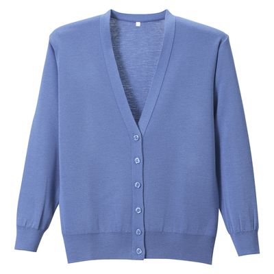 ディーフェイズ 抗ピル長袖カーディガン 23756300 サックスブルー D-1001(S) 1着（直送品）