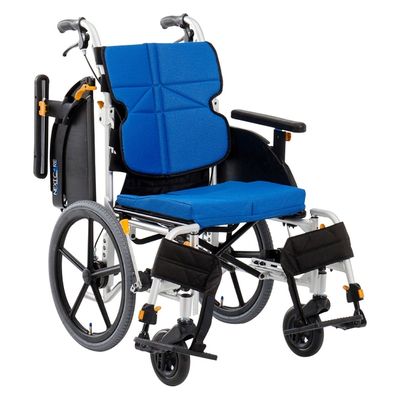 松永製作所 車いす ネクストコアアジャスト(介助 介助用) 24447801 ブルー NEXT-61B(モジュール) 1台（直送品）