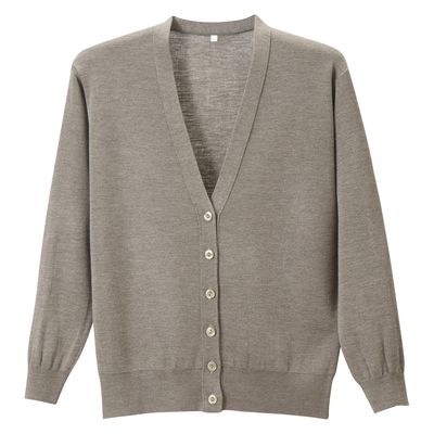 ディーフェイズ 抗ピル長袖カーディガン 23756300 杢ベージュ D-1001(S) 1着（直送品）