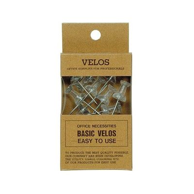 ベロス ダルマロング画鋲 透明 10本 DF-150C 1個(10本) 64-8825-50（直送品）