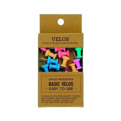 ベロス ダルマ画鋲 パステル 15本 DF-108P 1個(15本) 64-8825-46（直送品）