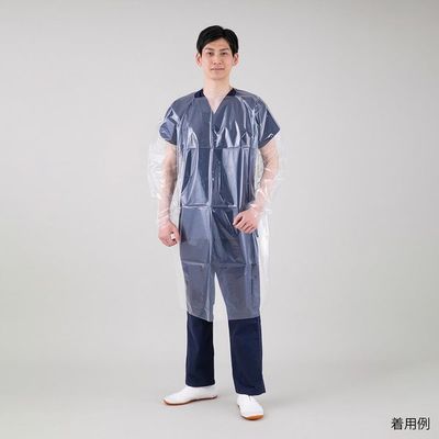 ミヤゲン easy脱着ガウン スリム Sサイズ 個包装100枚入 65-1676-33 1箱(100枚)（直送品）