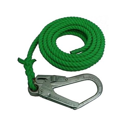 松浦工業 補助・誘導 介錯ロープ 片側大口径フック付 12mmφ×10m 緑 KSR-10GRN 1本 62-9213-96（直送品）
