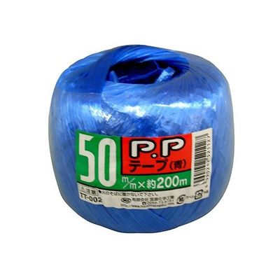 宮島化学工業 PPテープ 青 50mm×200m TT002 1巻 63-7917-88（直送品）
