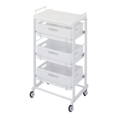 西村製作所 ストッカーワゴン(Cー355) 480×350×870mm ホワイト 66-0014-29 1台（直送品）