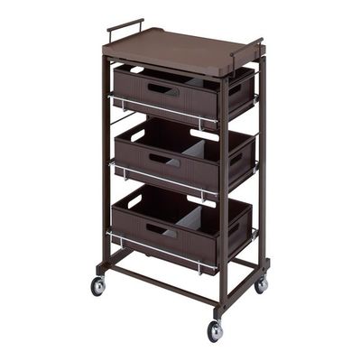 西村製作所 ストッカーワゴン(Cー355) 480×350×870mm ブラウン 66-0014-30 1台（直送品）