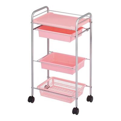 西村製作所 スタンダードワゴン(Cー212) 485×300×865mm ピンク 66-0014-33 1台（直送品）