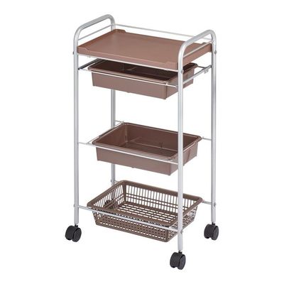 西村製作所 スタンダードワゴン(Cー212) 485×300×865mm ブラウン 66-0014-34 1台（直送品）