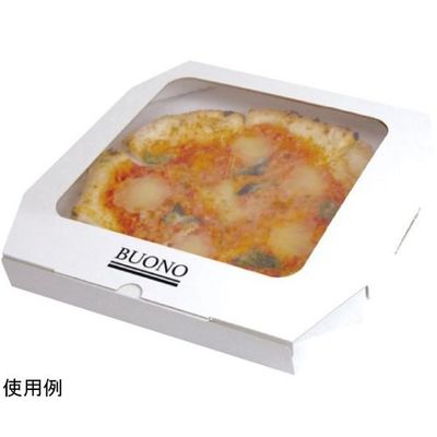 ヤマニパッケージ ピザ箱 ミエルピザ箱 12インチ 白ボーノ 160枚 10-351 1ケース(160枚) 67-7144-85（直送品）