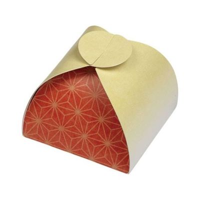 ヤマニパッケージ 軽食用 包み小箱 和衣 黄赤 500枚 19-119YR 1ケース(500枚) 67-7145-72（直送品）