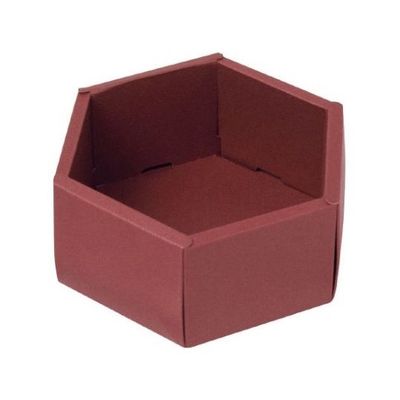 ヤマニパッケージ 軽食用 六角(小) あずき 200枚 19-610A 1ケース(200枚) 67-7145-73（直送品）