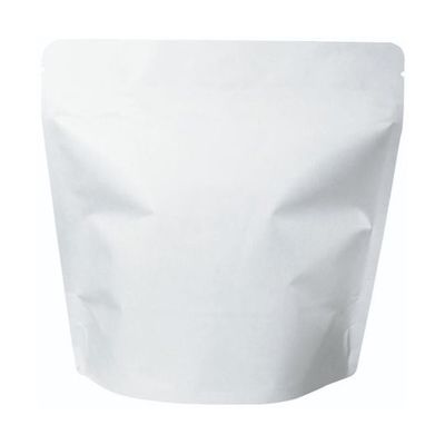 ヤマニパッケージ コーヒー用袋 スタンドチャック袋 100g 白 インナーバルブ付 500枚 COT-870 1ケース(500枚)（直送品）