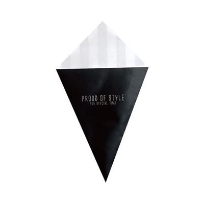 ヤマニパッケージ スナック・軽食袋 モノトーン耐油三角袋ブラック 3000枚 10-319B 1ケース(3000枚) 67-7138-52（直送品）