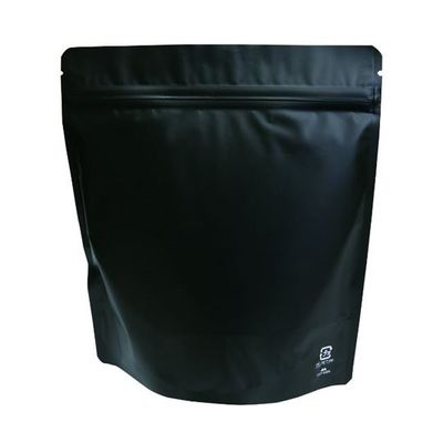ヤマニパッケージ コーヒー用袋 アルミスタンドチャック袋 500g マット黒 バルブ無 500枚 COT-847 1ケース(500枚)（直送品）