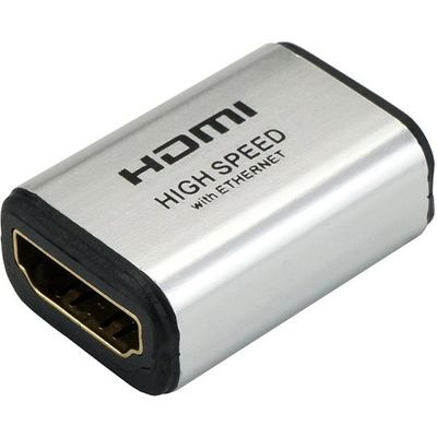 ホーリック HDMI中継アダプタ シルバー HDMIタイプAメスーHDMIタイプAメス HDMIF-HDMIF 1個 64-6229-49（直送品）