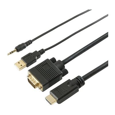 ホーリック VGA→HDMI変換ケーブル 2m VGHD20-030BK 1個 64-6230-50（直送品）