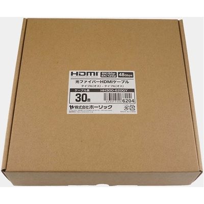 ホーリック 光ファイバー 8KPremium HDMIケーブル 30m メッシュタイプ グレー HH300-620GY 1本（直送品）