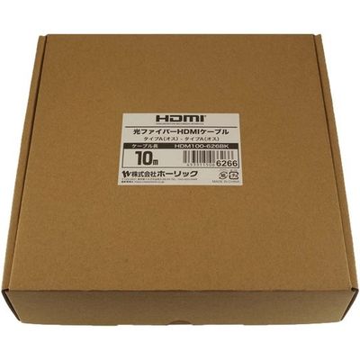 ホーリック 光ファイバー HDMIケーブル 10m ブラック HDM100-626BK 1本 65-1794-20（直送品）