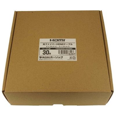 ホーリック 光ファイバー HDMIケーブル 30m ブラック HDM300-629BK 1本 65-1794-23（直送品）