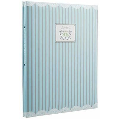 富士フイルム フジカラー ブックサイズアルバム Fー10B(BK) ストライプ(ブルー) F-10B(BK)104824 1冊（直送品）