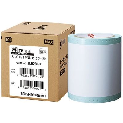 マックス MAX ビーポップ 100mm幅シート SLーS181PNL 紙ラベル (15m×1巻入) 1箱(1巻) 521-5400（直送品）