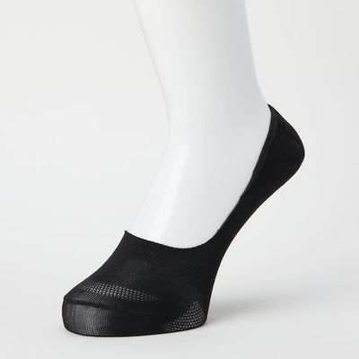 岡本 オカモト ココピタさらっと実感無地やや深履き丸編み23ー25ブラック 430-522C-24-90 1足 507-7820（直送品）