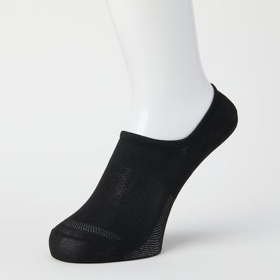 岡本 オカモト ココピタさらっと実感無地スニーカー丈21ー23ブラック 430-524C-22-90 1足 507-7809（直送品）