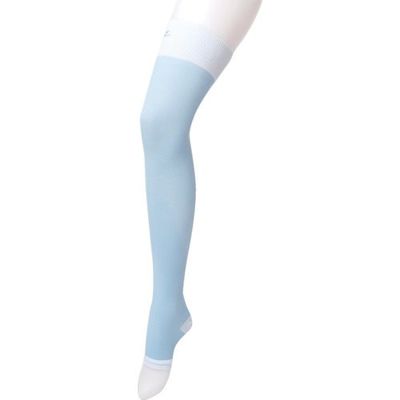 岡本 オカモト 靴下サプリ 寝ながらロングうずまいて 血行を促すソックス23ー25サックス 638-991E-24-64 1足（直送品）