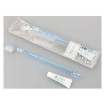 ホテルアメニティ ハブラシ(クレール28穴) 5gラミネート クリアブルー カラットシリーズ 00475447 1ケース(250点×8))（直送品）