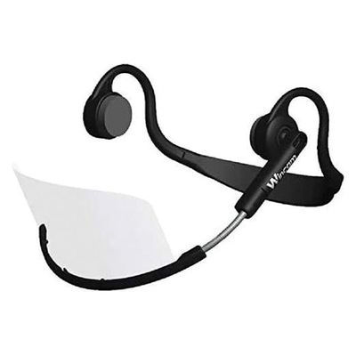 大一産業 プラスチックマスク ウインカム ヘッドセットマスク ブラック 00691089 1パック(1点)（直送品）