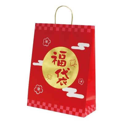 ベルベ 紙手提袋 プレミアムふくまる 大 00757102 1ケース(10点×5))（直送品）