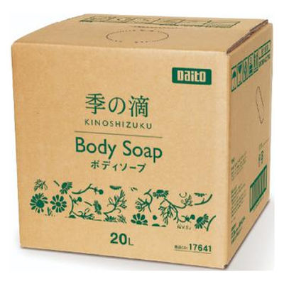 ダイト 浴室用品 季の滴 ボディソープ20L 00766586 1パック(1点)（直送品）