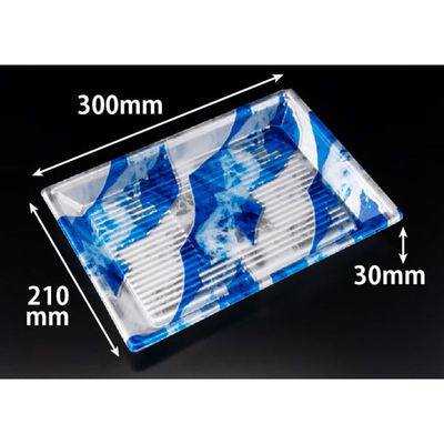 リスパック 寿司容器 新万角30-21F きりり青 RSAK547 1ケース(50点×8))（直送品）